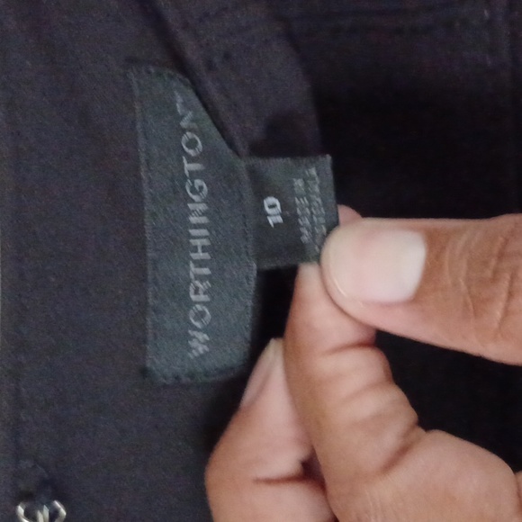 Worthington Women's Size 10 Pencil Skirt, Black, Polyester,Rayon,Spandex. - Picture 7 of 8